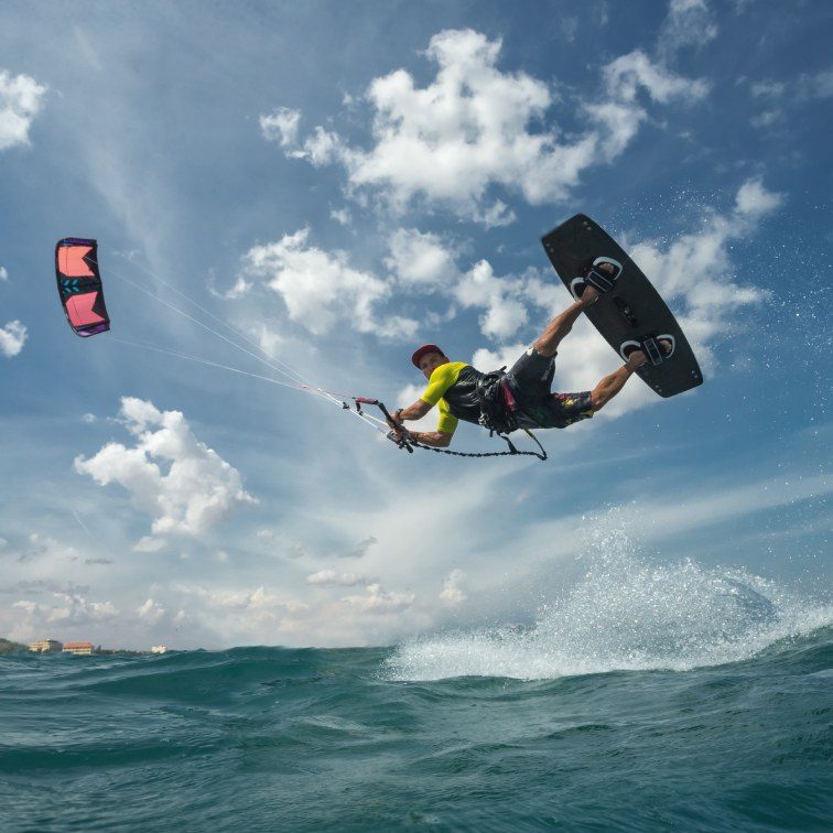 Kiteboarding trick